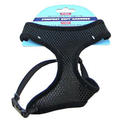 Coastal Pet Comfort Soft Adjustable Harness - Black - Small - 3/8" Width (Girth Size 19"-23") - Giftscircle