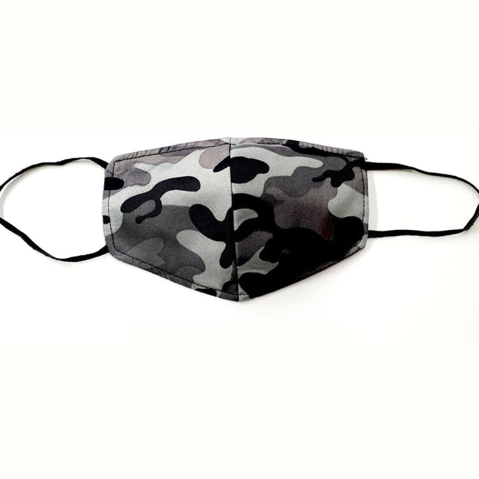 Fancy Cloth Face Mask Camo Grey & Black 1 Each by Giftscircle - Giftscircle