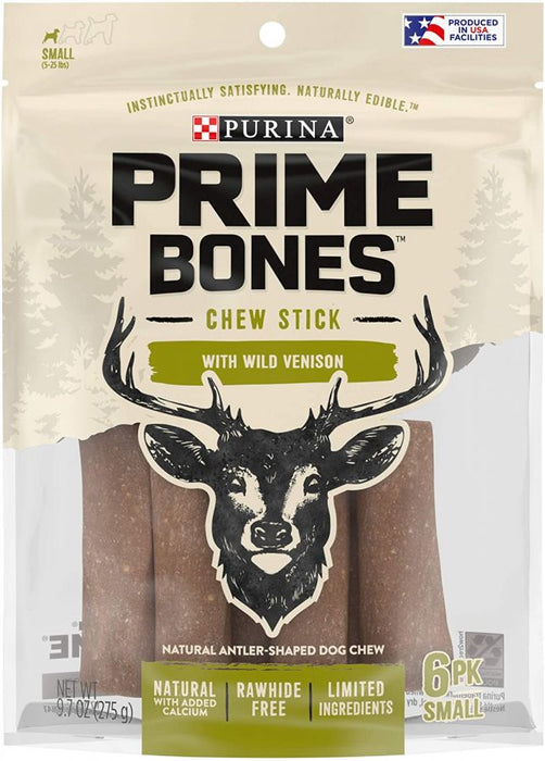 Purina Prime Bones Dog Chew Filled with Wild Venison Small