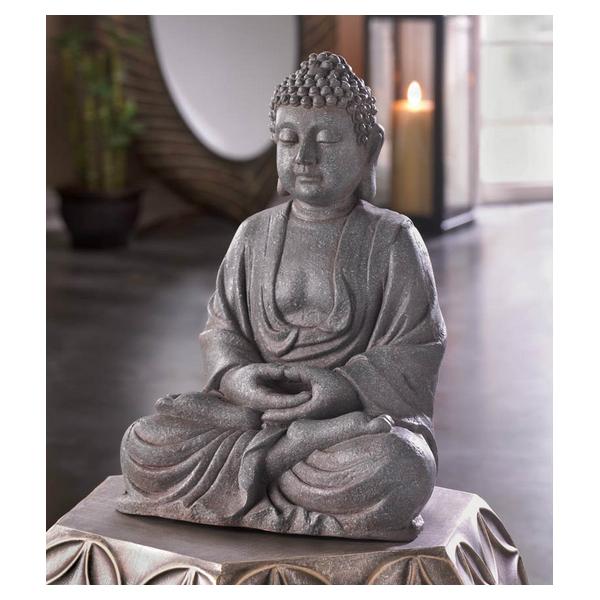 12-inch Fiberglass Buddha Statue - Giftscircle