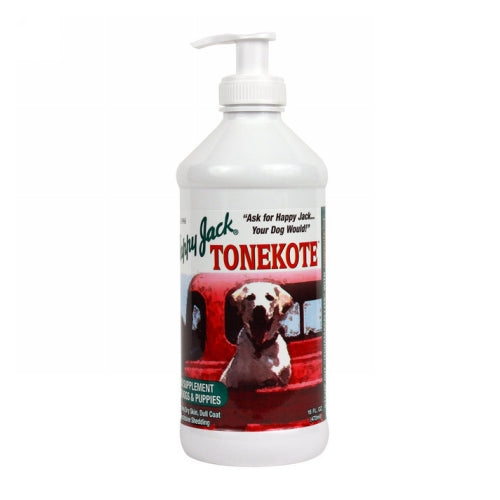 Tonekote Supplement for Dogs and Puppies with pump 16 Oz by Happy Jack