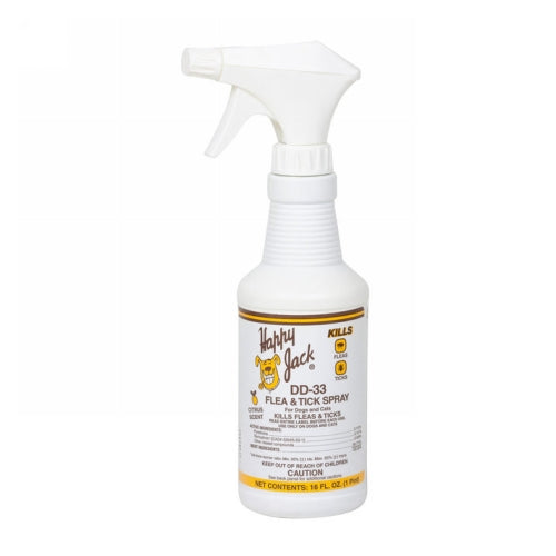DD-33 Flea & Tick Spray for Dogs and Cats 16 Oz by Happy Jack