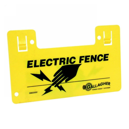 Electric Fence Clip-On Warning Sign 1 Each by Gallagher