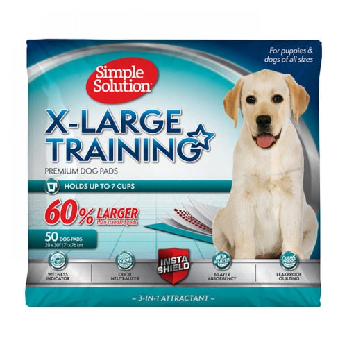 Training Premium Dog Pads 28" x 30" 50 Count by Simple Solution