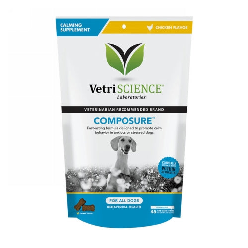 Composure Chews for Dogs Chicken 45 Soft Chews by Vetriscience Laboratories