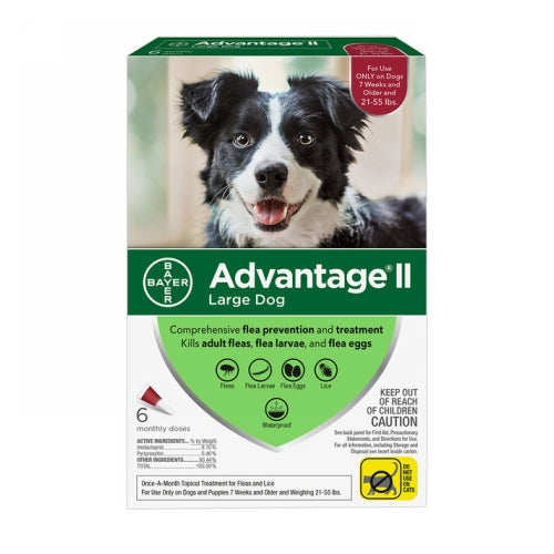 Advantage II Flea Treatment For Dogs 21-55 Lbs (Red) by Elanco