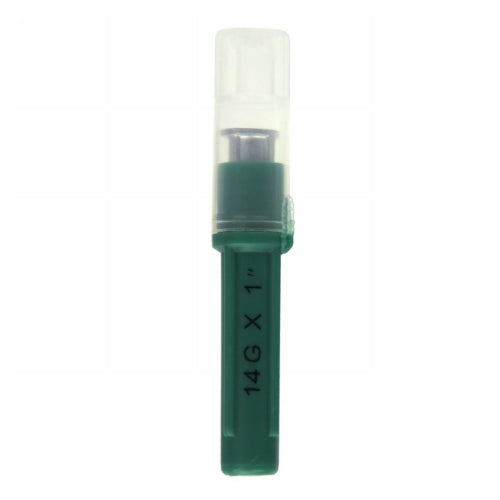 Ideal Disposable Aluminum Hub Needle 14 x 1" Green 1 Each by Ideal