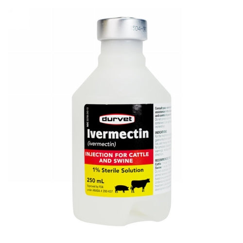 Ivermectin Cattle and Swine Injection 250 Ml by Durvet