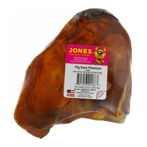 Pig Ear Premium 1 Each by Jones Natural Chews
