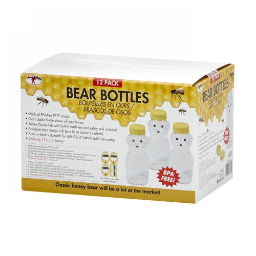 Plastic Bottles for Honey Bear 12 Oz by Miller Little Giant