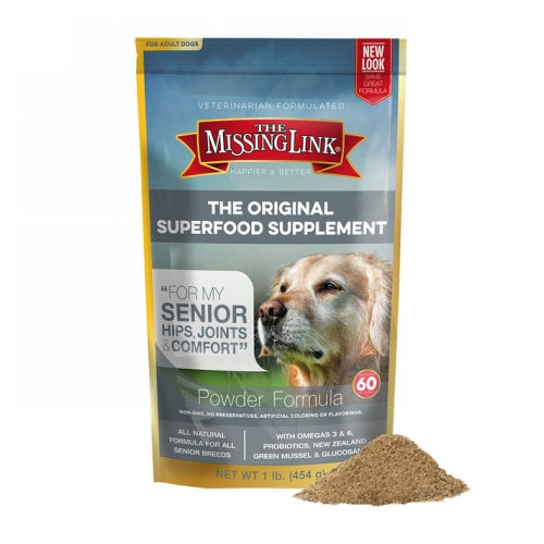Original Superfood Hip & Joint Supplement for Senior Dogs 1 Lb by The Missing Link