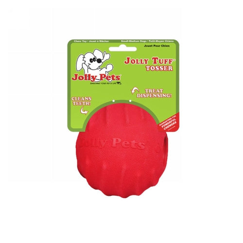 Jolly Tuff Tosser Treat Dispenser Dog Toy 3" (Small/Medium Dog) 1 Count by Jolly Pets