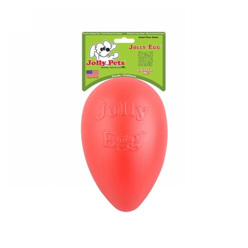 Jolly Egg Dog Toy 8" (Small/Medium Dog) Red 1 Count by Jolly Pets