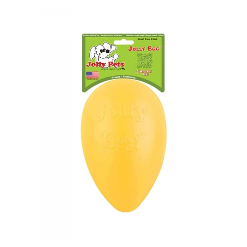 Jolly Egg Dog Toy 8" (Small/Medium Dog) Yellow 1 Count by Jolly Pets