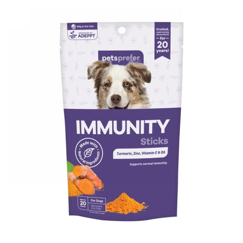 Immunity Soft Chews or Sticks for Dogs 20 Sticks by Petsprefer