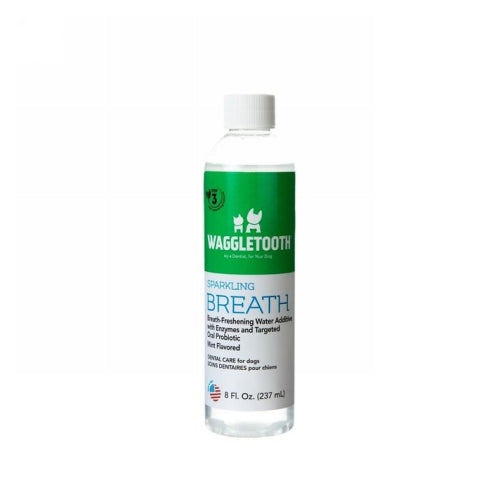 Sparkling Breath Water Additive for Dogs 8 Oz by Waggletooth