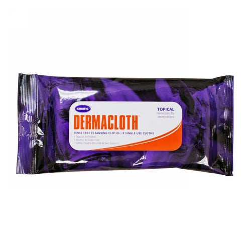 Derma Cloth Rinse-Free Cleansing Cloths 8 Packets by Kinetic