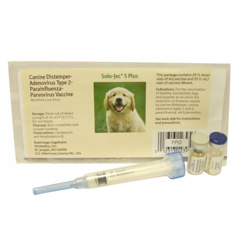 Solo-Jec 5 Plus Dog Vaccine with syringe & needle 1 Dose by Boehringer Ingelheim