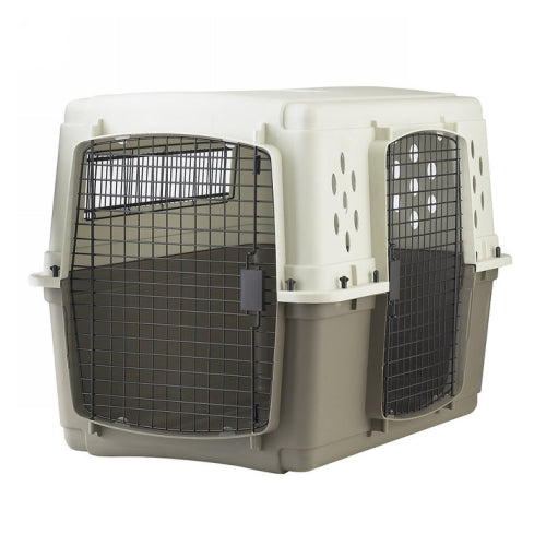 Double Door Plastic & Wire Dog Crate Large 1 Count by Pet Lodge
