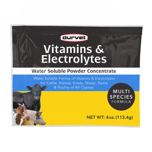 Vitamins & Electrolytes Concentrate for Livestock and Horses 4 Oz by Durvet
