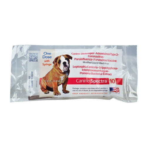 Canine Spectra 10 Dog Vaccine with Syringe & needle 1 Dose by Spectra