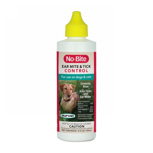 No-Bite Ear Mite & Tick Control for Dogs and Cats 4 Oz by Durvet