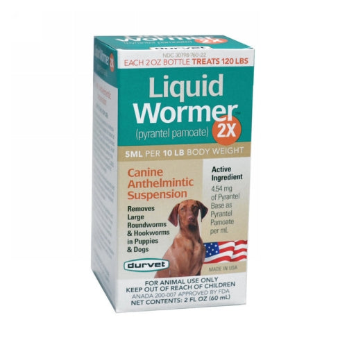 Durvet Liquid Wormer 2X Dog Dewormer 2 Oz by Durvet