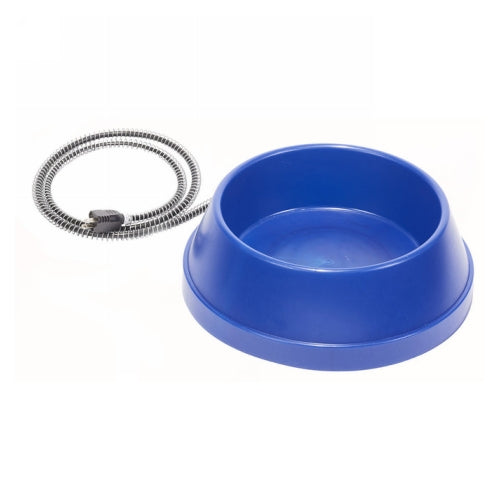 Heated Plastic Pet Bowl Blue 1 Count by Api Allied Precision Industries Inc.