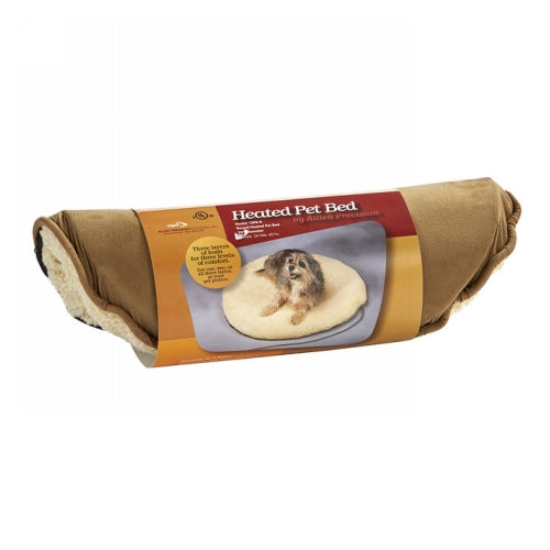 Fleece-Top Heated Pet Bed Small Round 1 Count by Api Allied Precision Industries Inc.