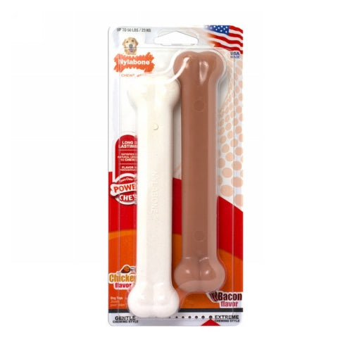 DuraChew Power Chew Bacon & Chicken Twin Pack Giant 2 Packets by Nylabone