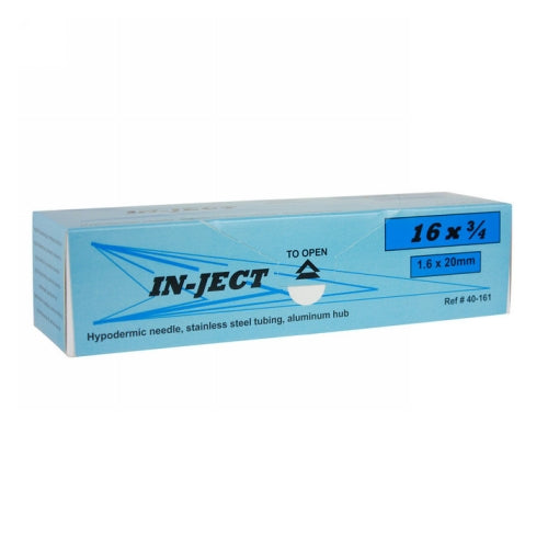 In-Ject Disposable Hypodermic Needles 16 x 3/4" White 100 Count by Cotran Corporation