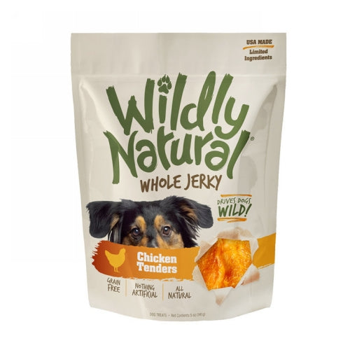 Wildly Natural Whole Jerky Strips for Dogs Chicken Tenders 5 Oz by Wildly Natural