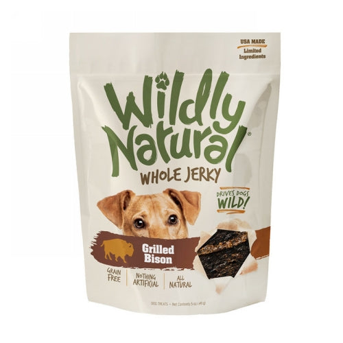 Wildly Natural Whole Jerky Strips for Dogs Grilled Bison 5 Oz by Wildly Natural