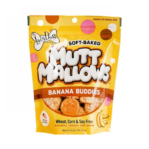 Mutt Mallows Treats for Dogs Banana Buddies 5 Oz by The Lazy Dog Cookie Co.