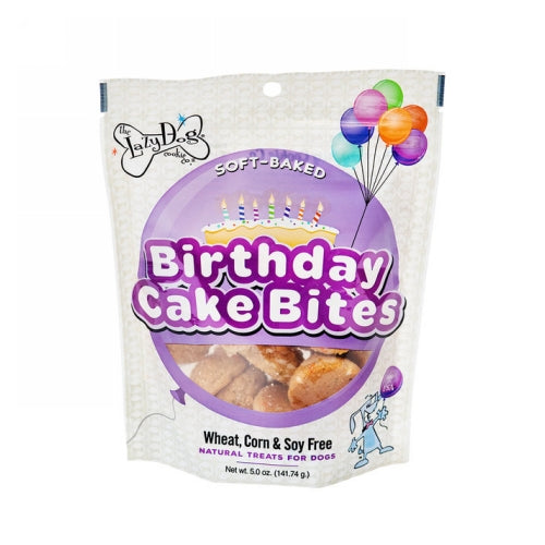 Birthday Cake Bites Treats for Dogs Birthday Cake 5 Oz by The Lazy Dog Cookie Co.