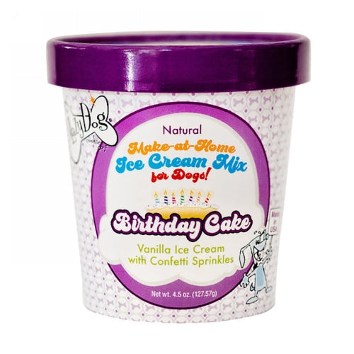 Make-at-Home Ice Cream Mix for Dogs Birthday Cake 4.5 Oz by The Lazy Dog Cookie Co.
