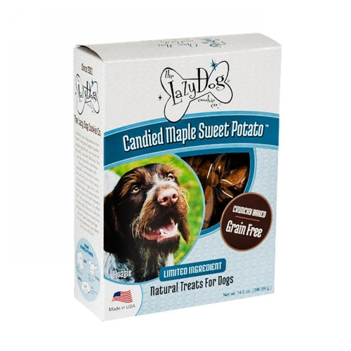 Limited Ingredient Natural Treats for Dogs Candied Maple Sweet Potato 14 Oz by The Lazy Dog Cookie Co.