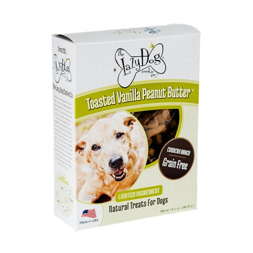 Limited Ingredient Natural Treats for DogsToasted Vanilla Peanut Butter 14 Oz by The Lazy Dog Cookie Co.