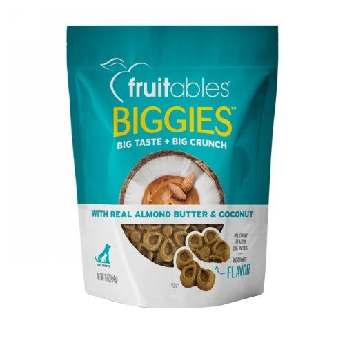 Fruitables Biggies Baked Dog TreatsAlmond Butter & Coconut 16 Oz by Fruitables