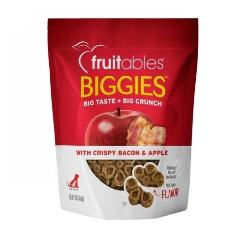 Fruitables Biggies Baked Dog TreatsCrispy Bacon & Apple 16 Oz by Fruitables