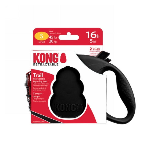 KONG Trail Retractable Leash Small Black 1 Count by Kong