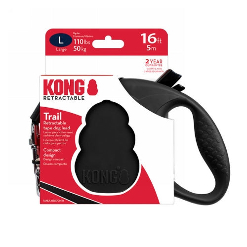 KONG Trail Retractable Leash Medium Black 1 Count by Kong
