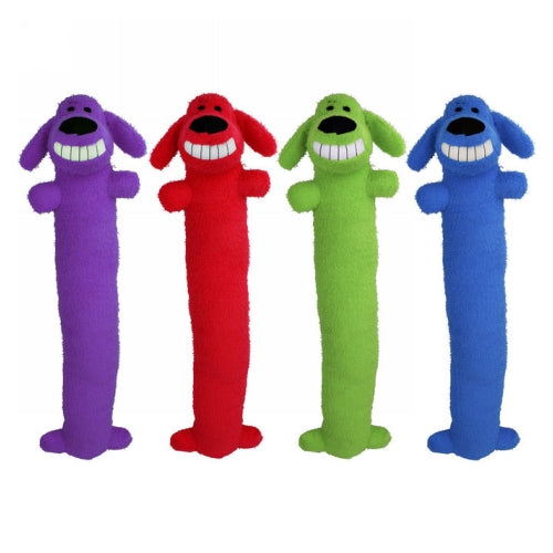 Loofa Original Dog Toy 18" Assorted Colors 1 Count by Multipet