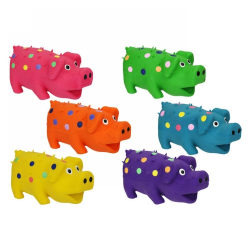 Goblets Pig Dog Toy 4" Assorted Colors 1 Count by Multipet