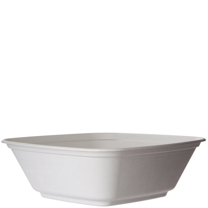 Ozo EcoPro Sugarcane 4"x 4" Square Bowl - 25 Packets - Eco-Conscious Dinnerware, Compostable & Chemical-Free, Hygienic Serving Bowls, Bio-Based & Disposable, Biodegradable Compostable Disposable