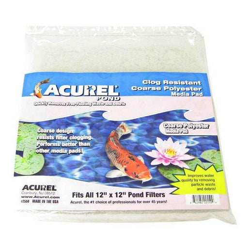 Acurel Coarse Polyester Media Pad - Pond - For 12" Long x 12" Wide Pond Filters - Giftscircle