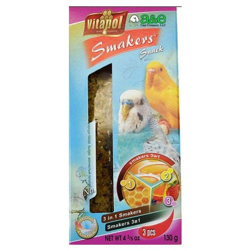 A&E Cage Company Smakers Parakeet Variety Treat Sticks - 3 count - Giftscircle