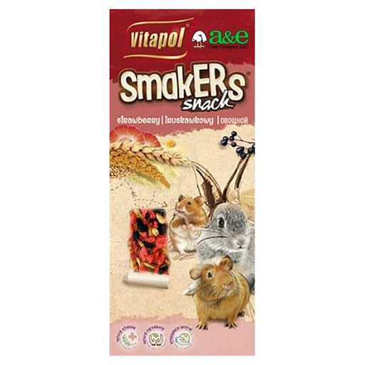 A&E Cage Company Smakers Strawberry Sticks for Small Animals - 2 count - Giftscircle