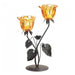 Amber Flower Candle Holder - Double - Giftscircle