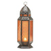 Amber Glass Moroccan Candle Lantern - 19 inches - Giftscircle
